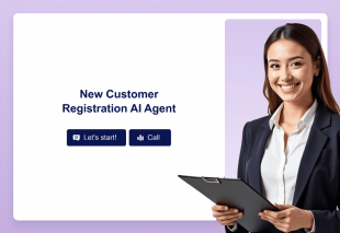 New Customer Registration AI Agent Template Thumbnail Image