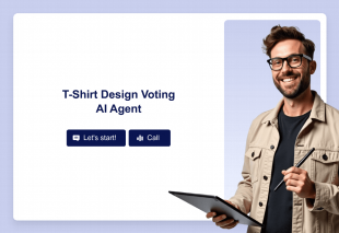 T-Shirt Design Voting AI Agent Template Thumbnail Image