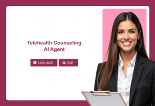 Telehealth Counseling AI Agent Template Thumbnail Image