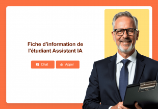 Fiche d'information de l'étudiant Assistant IA Template Thumbnail