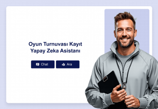 Oyun Turnuvası Kayıt Yapay Zeka Asistanı Template Thumbnail