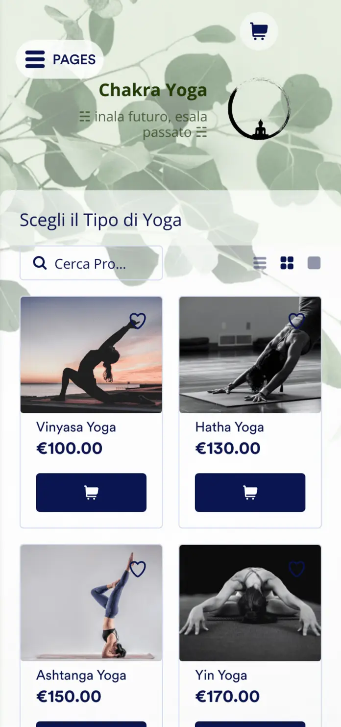 App per Studio di Yoga