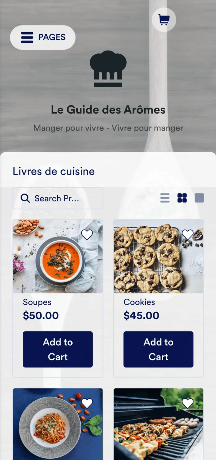 Application de liste de recettes