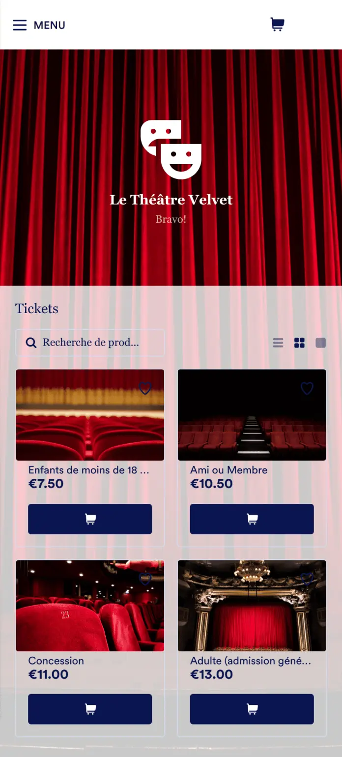 Application de vente de billets