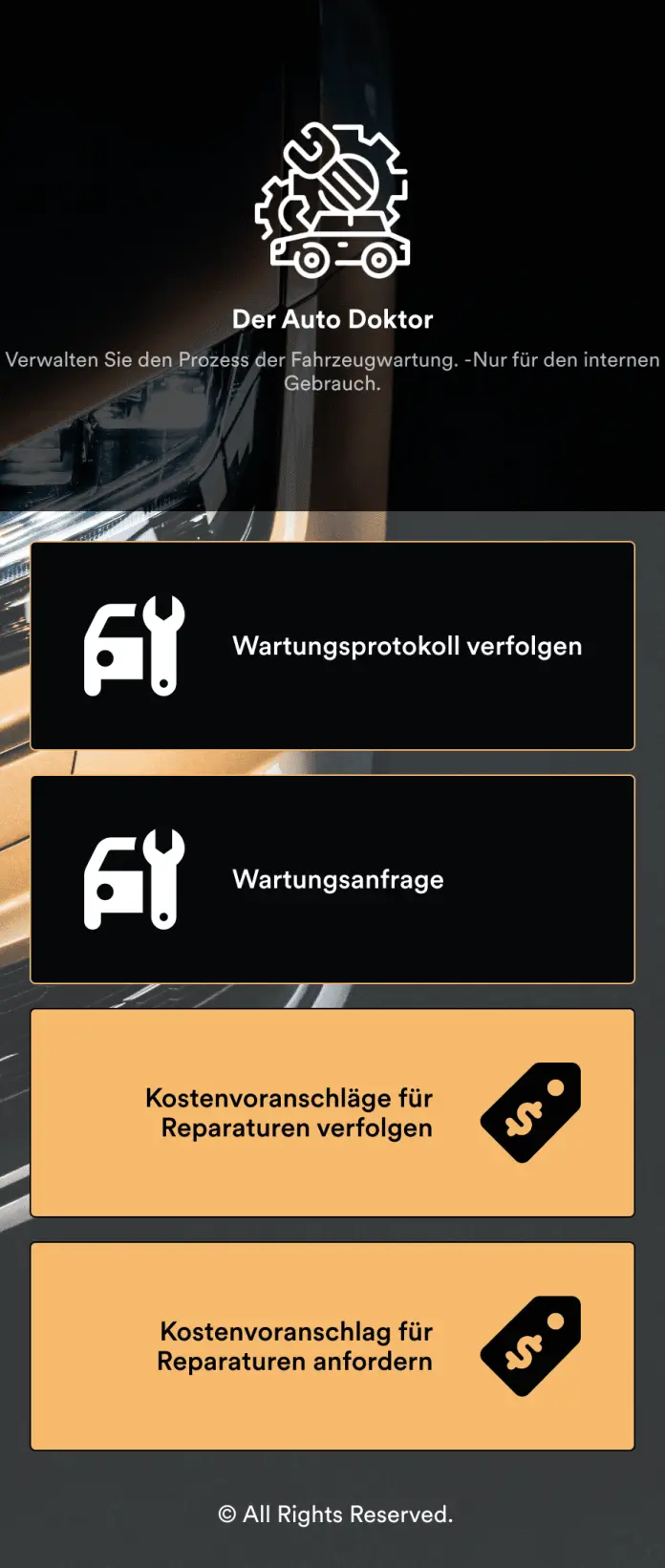 Autowartungsapp