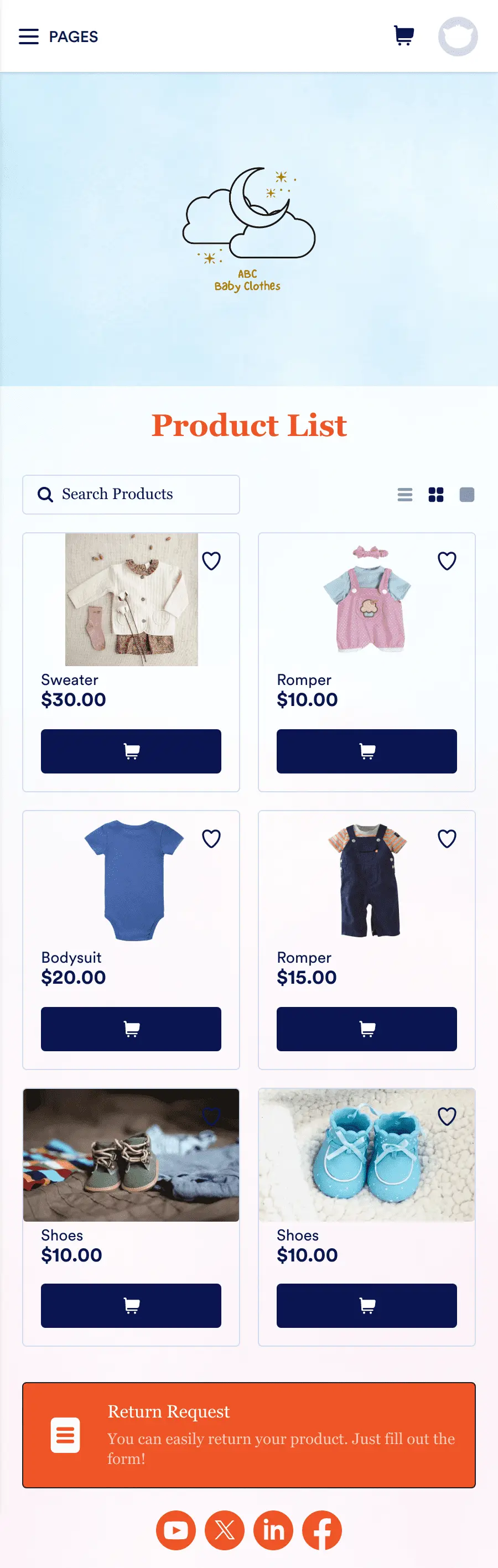 Baby Clothes App Template