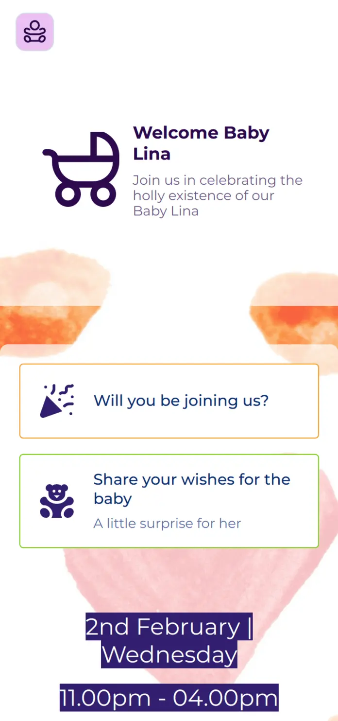 Baby Shower Planning App