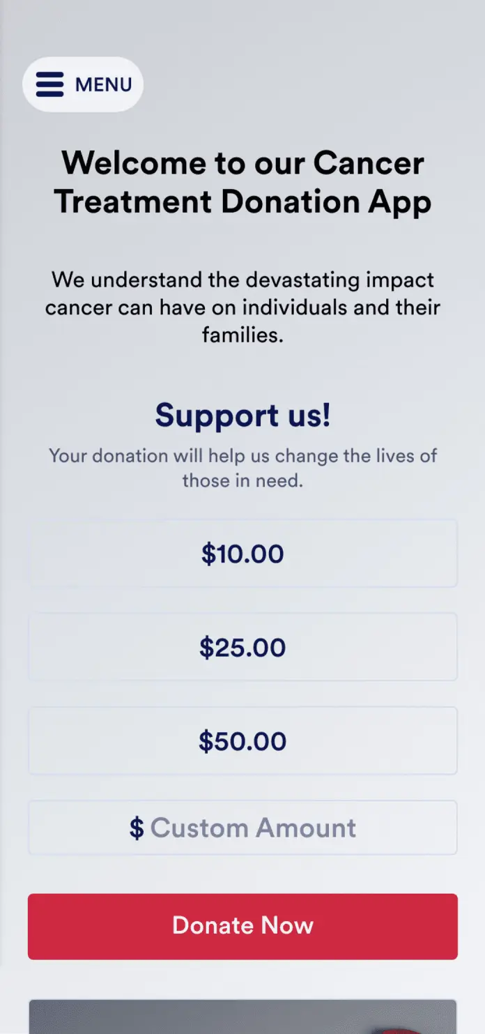 Cancer Treatment Donation App