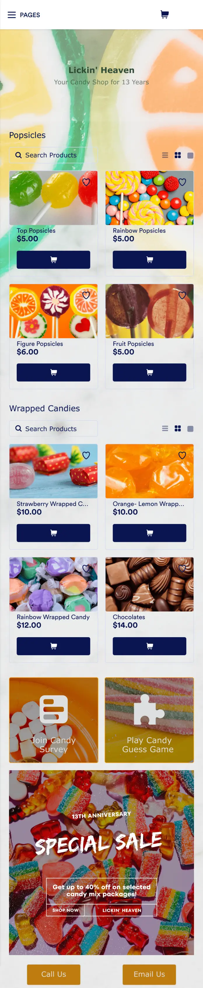 Candy Shop App