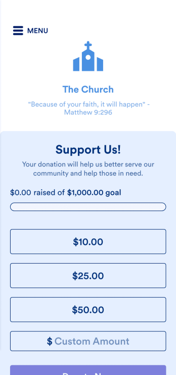 Church Donation App Template
