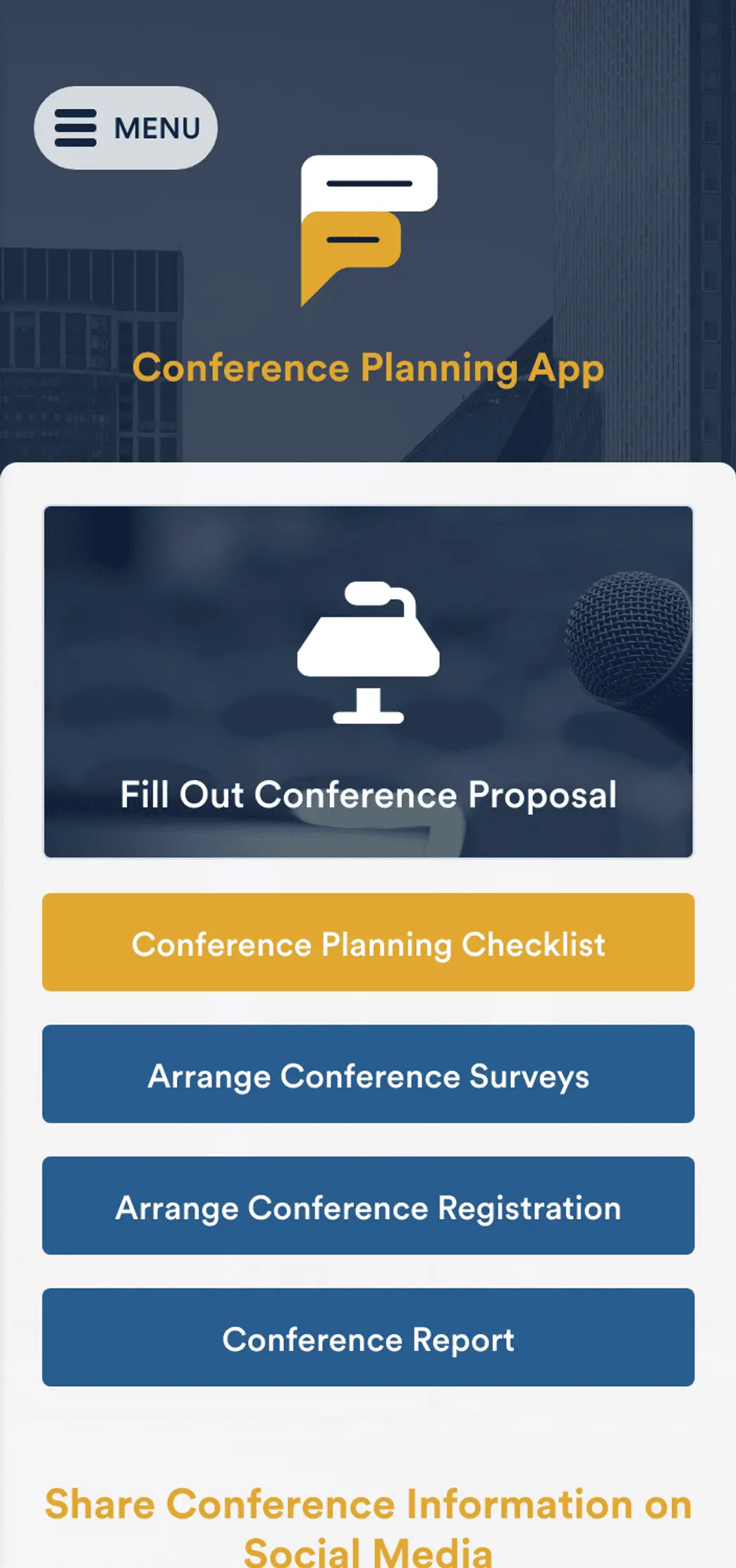 Conference Planning App