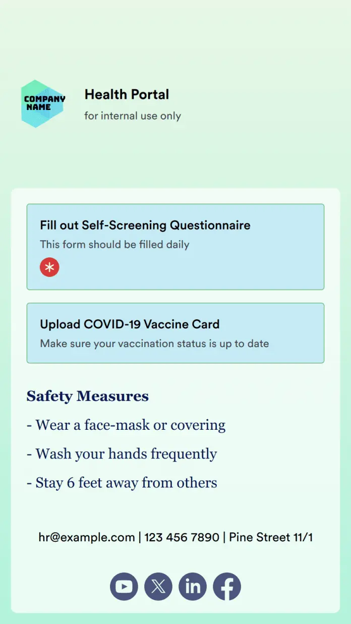 COVID 19 Screening App