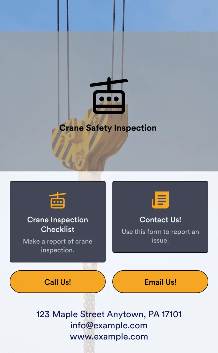 Crane Inspection App