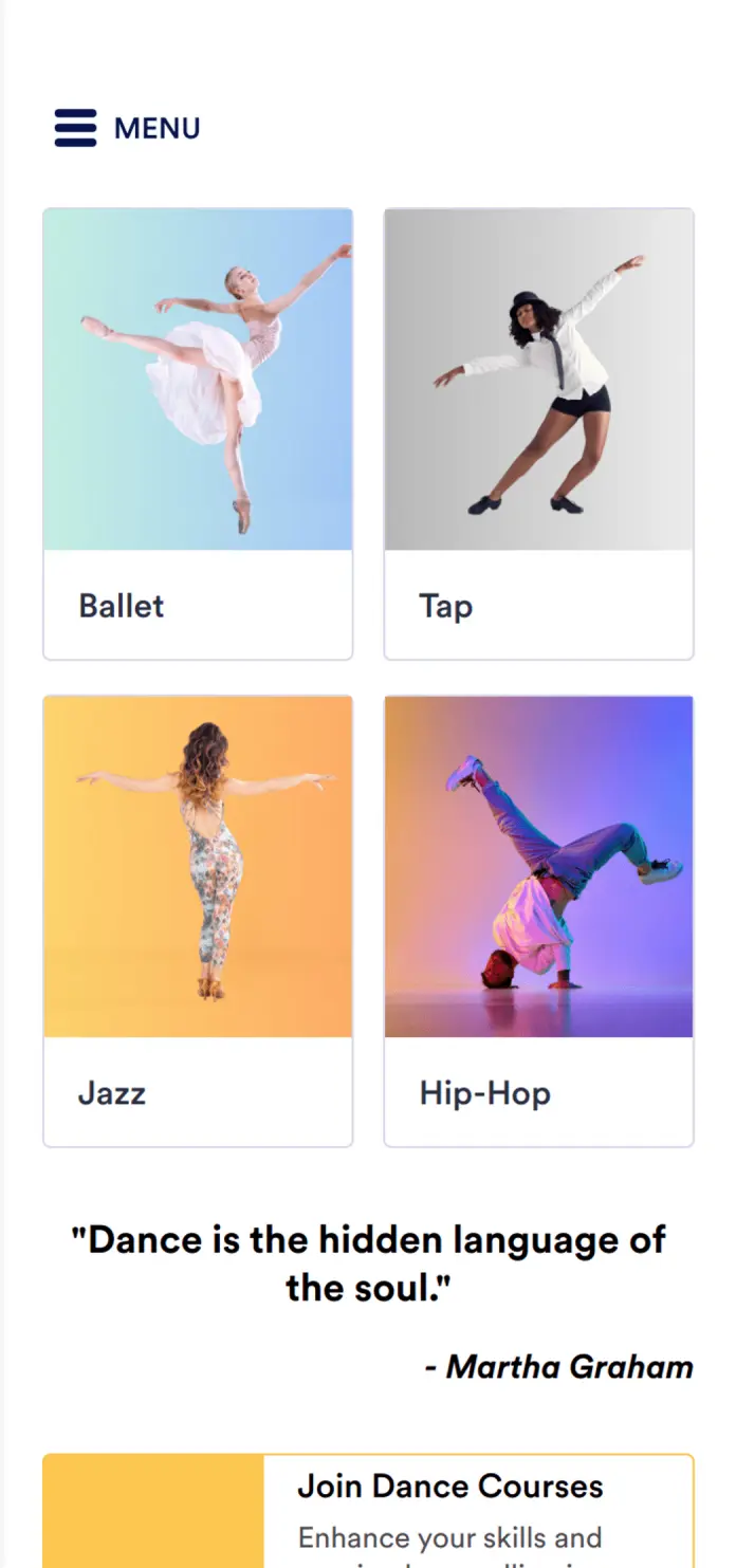 Dance Studio App