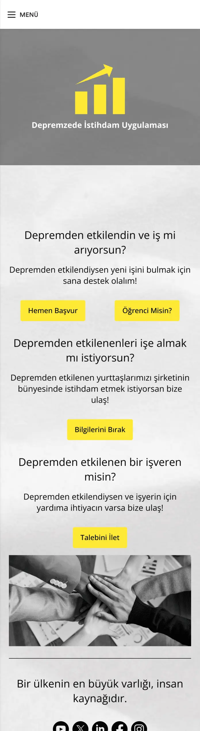 Depremzede İstihdam Uygulaması