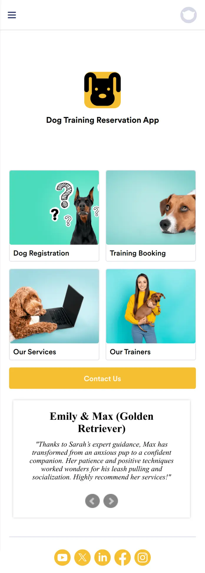 Dog Training Reservation App