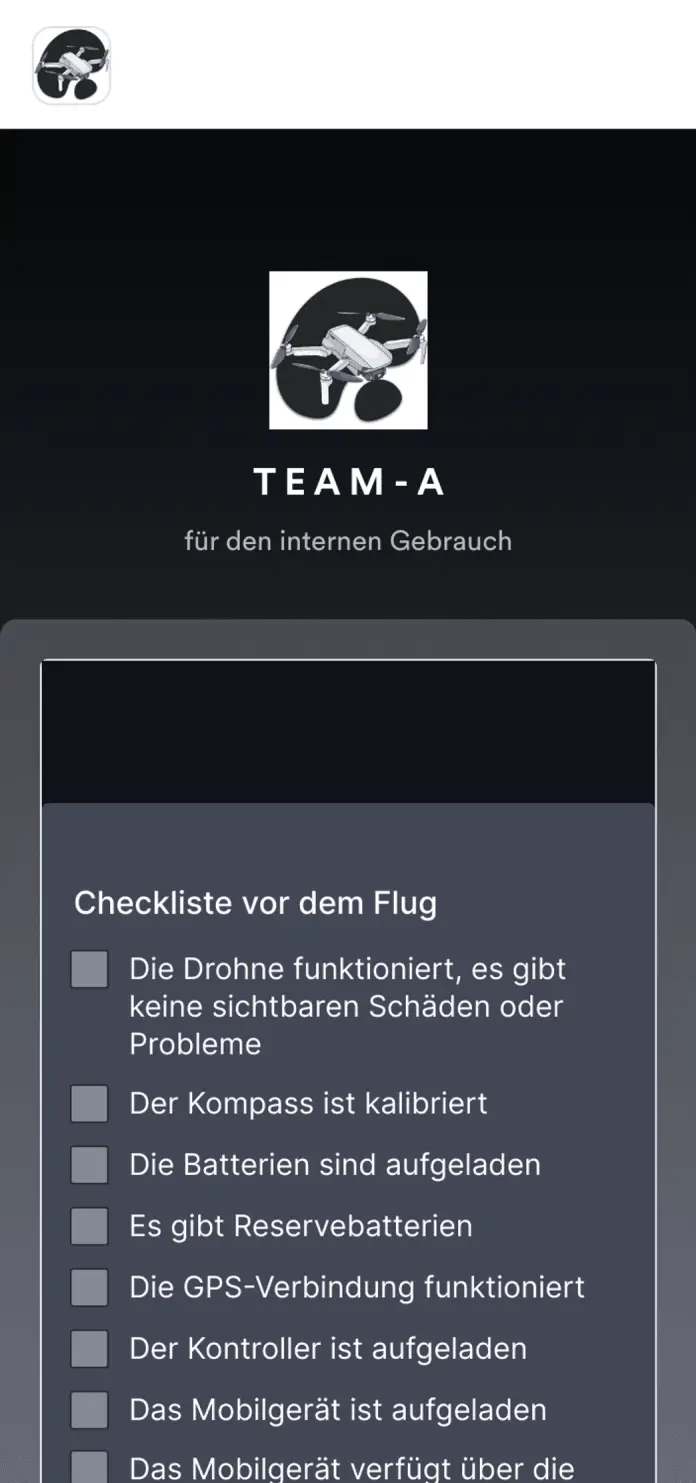Dronen Checkliste vor dem Flug