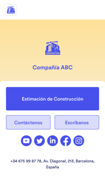 Estimación de Construcción App Template