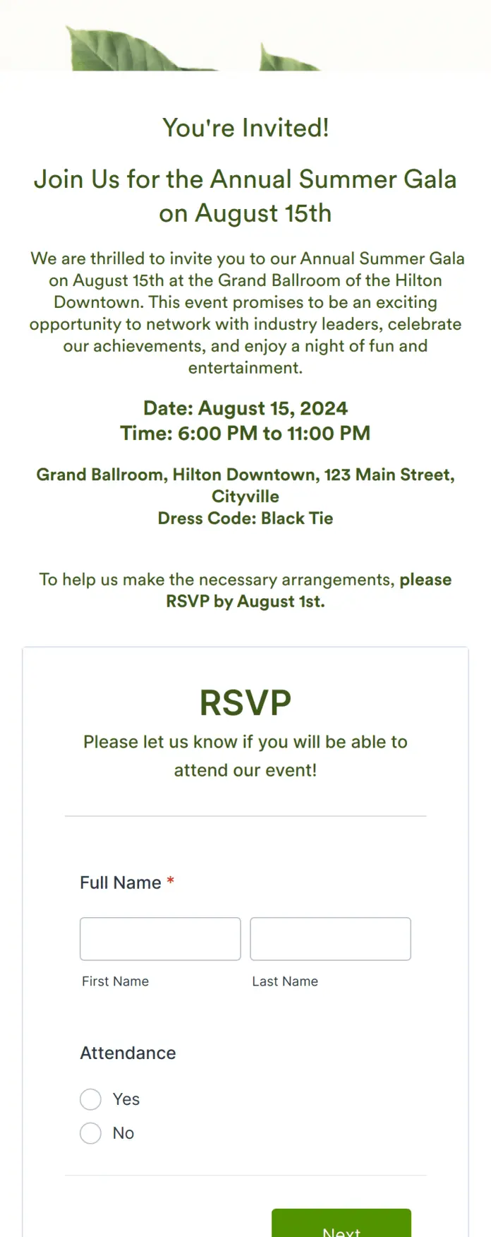 Event RSVP App