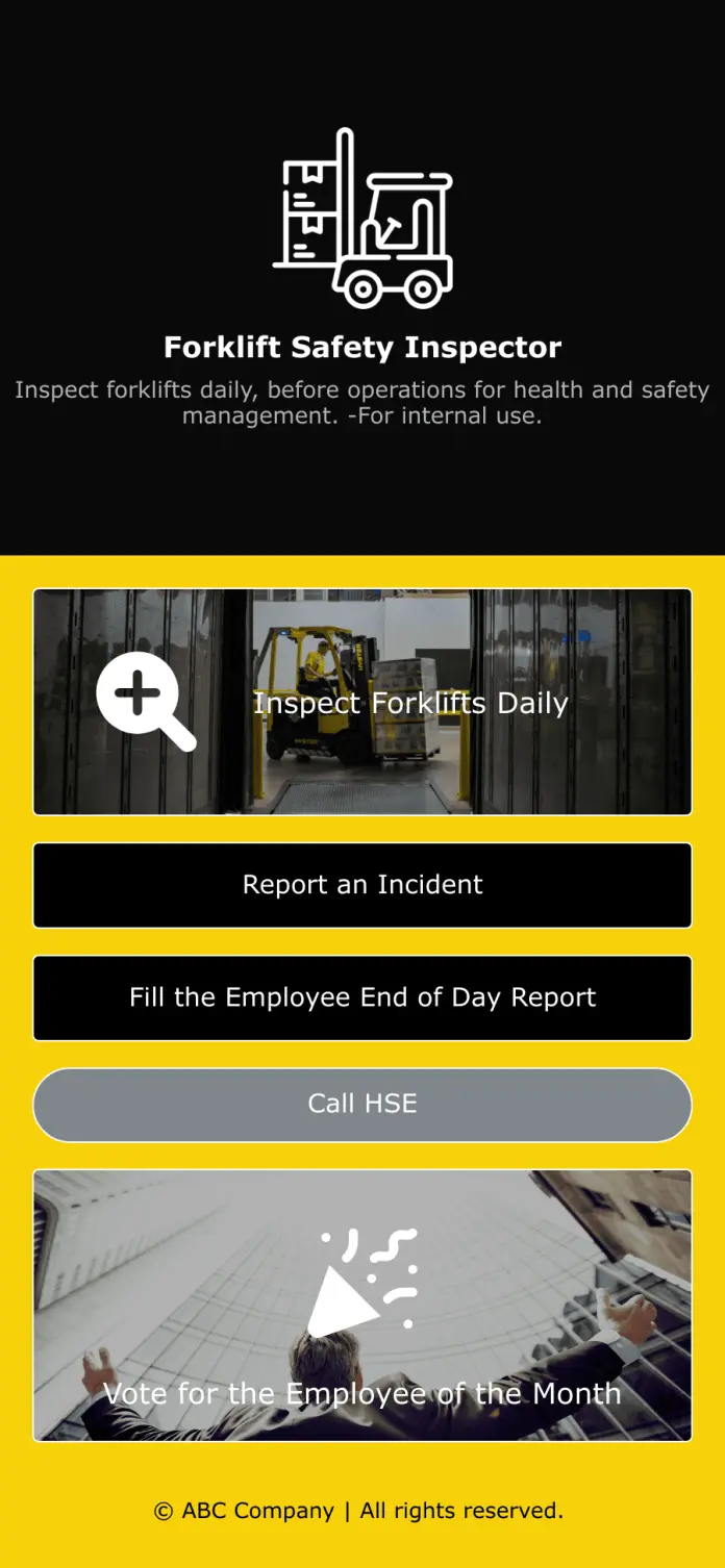 Forklift Inspection App