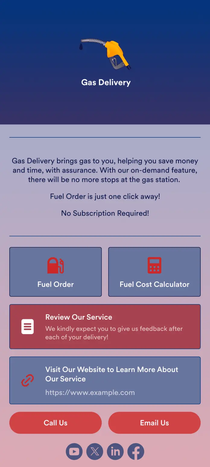 Gas Delivery App