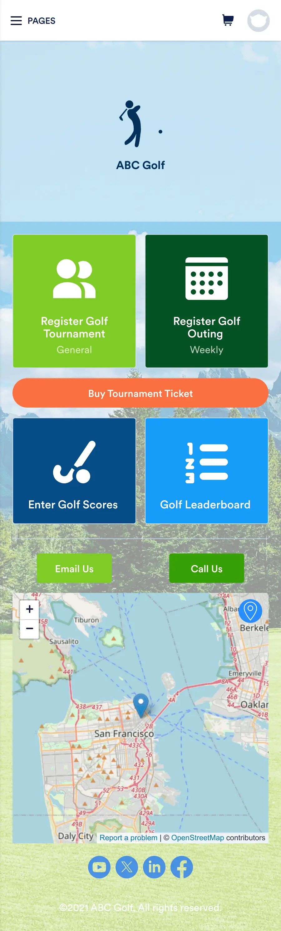 Golf Tournament App Template