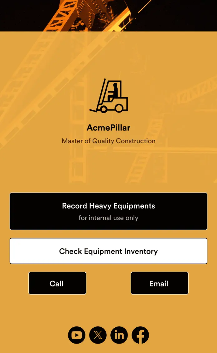 Heavy Equipment Inventory App