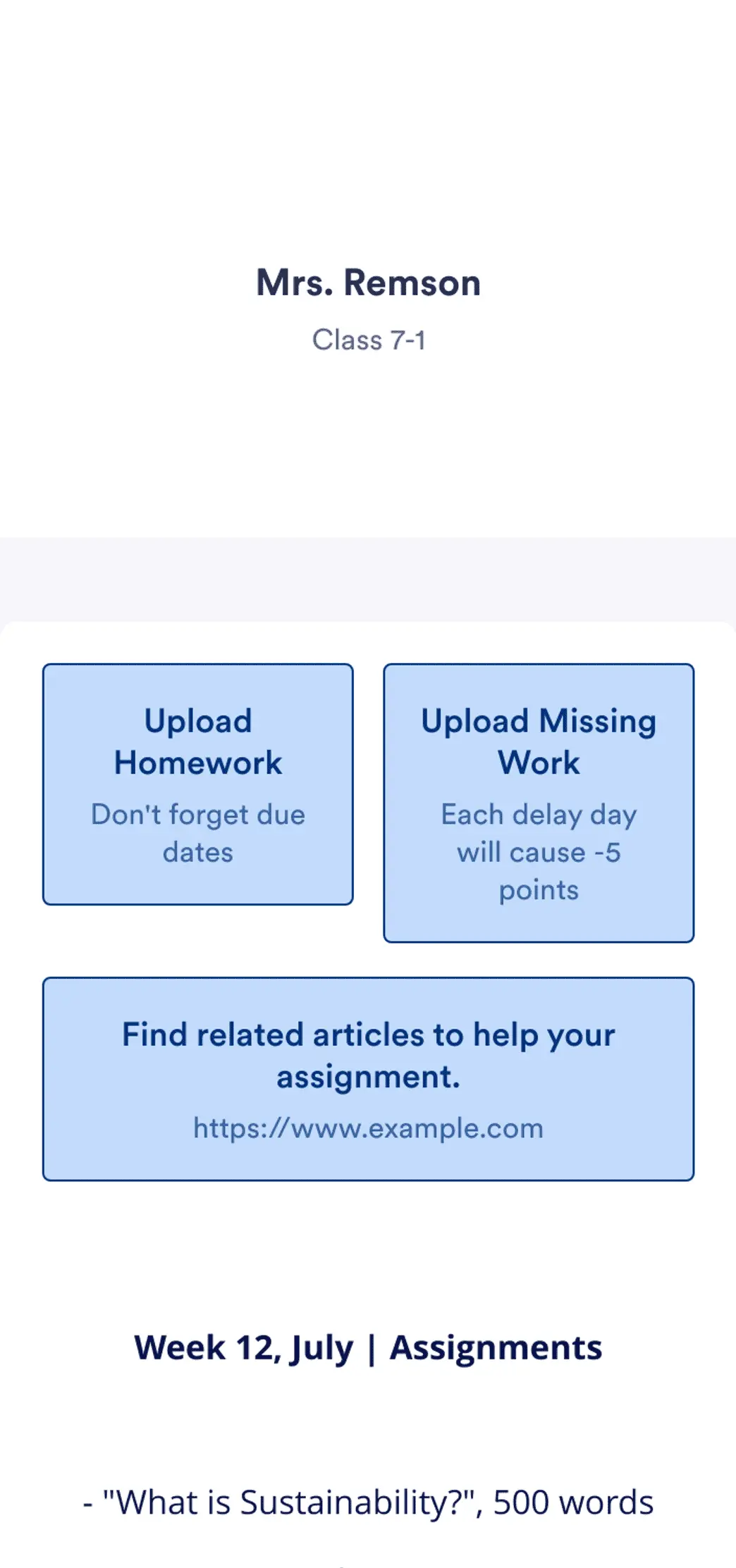 Homework Management App