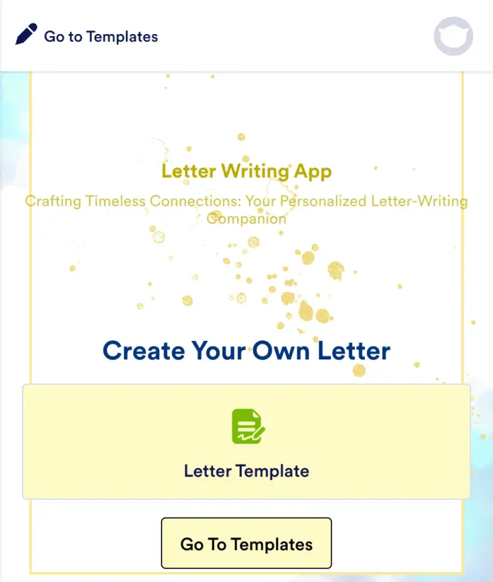 Letter Writing App