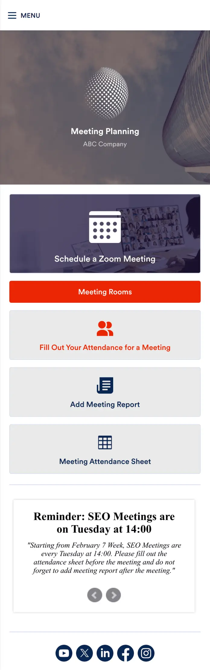 Meeting Planning App