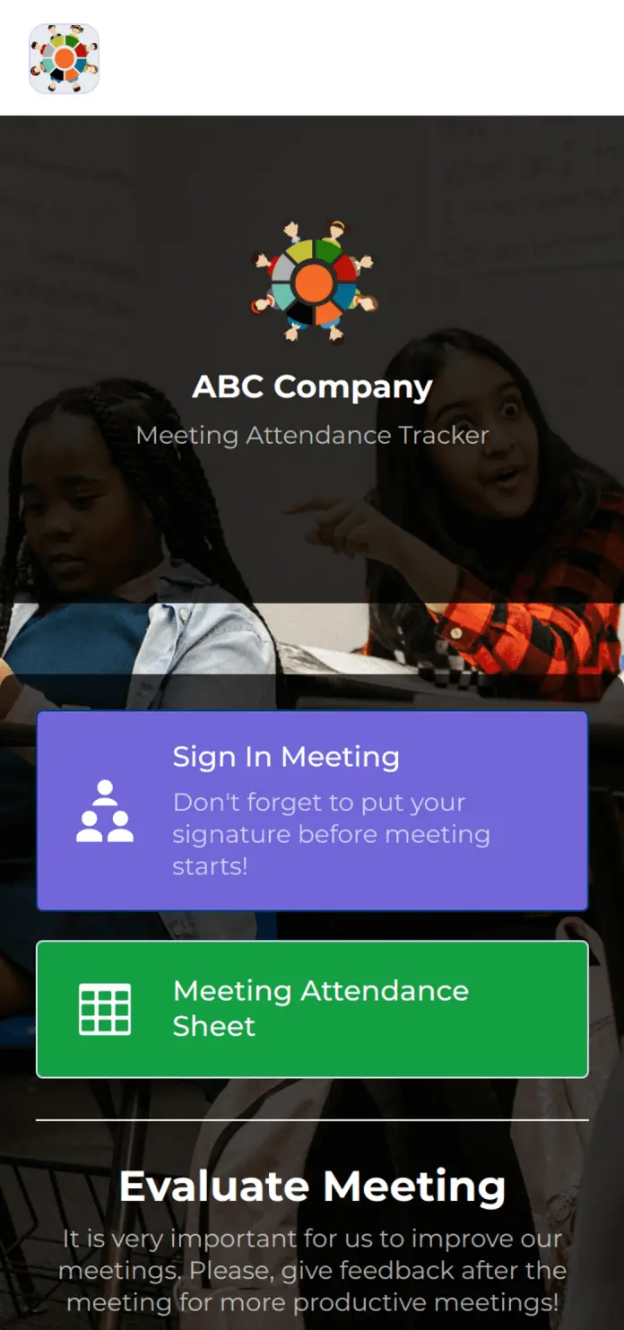 Meeting Sign In App