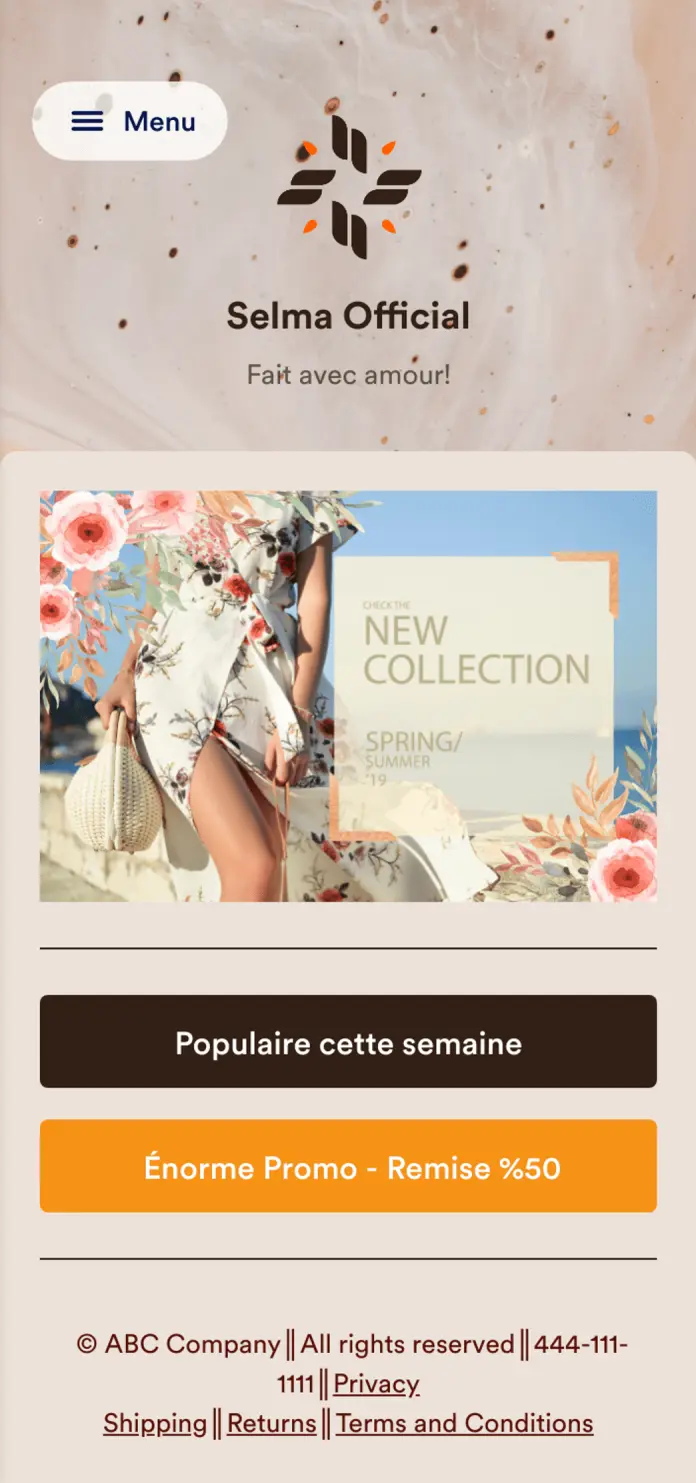 Modèle d'application de e commerce