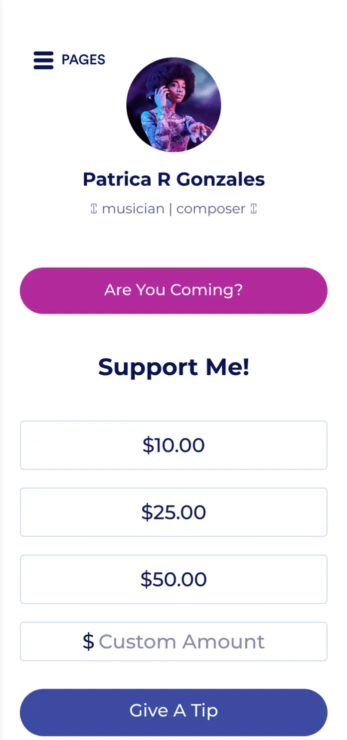 Musicians Tip App