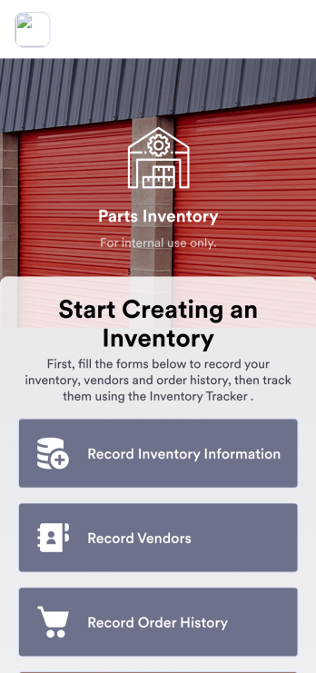 Parts Inventory App Template