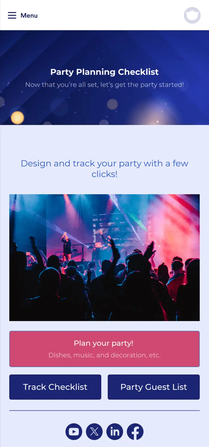 Party Planning Checklist App