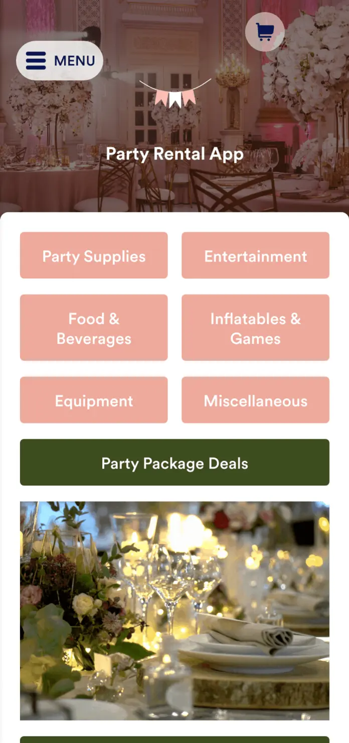 Party Rental App