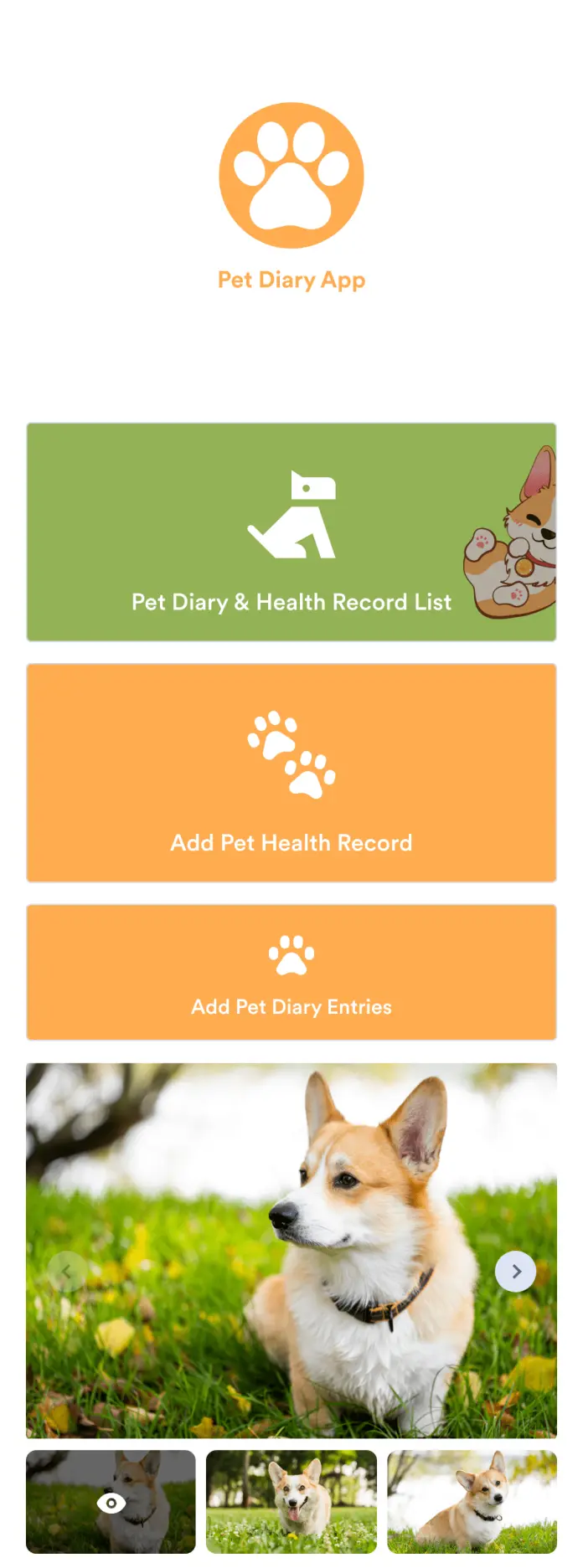 Pet Diary App