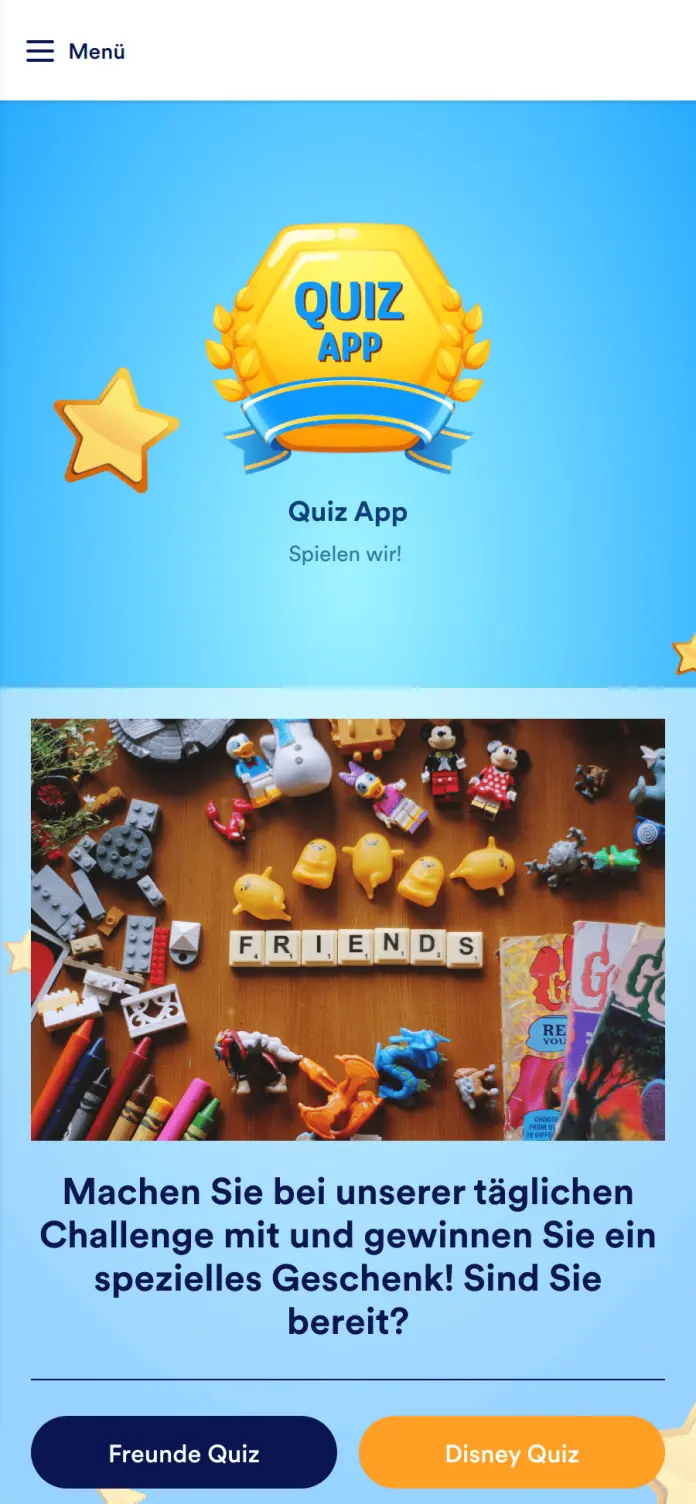 Quiz App Vorlage