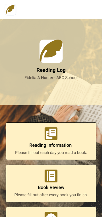 Reading Log App Template