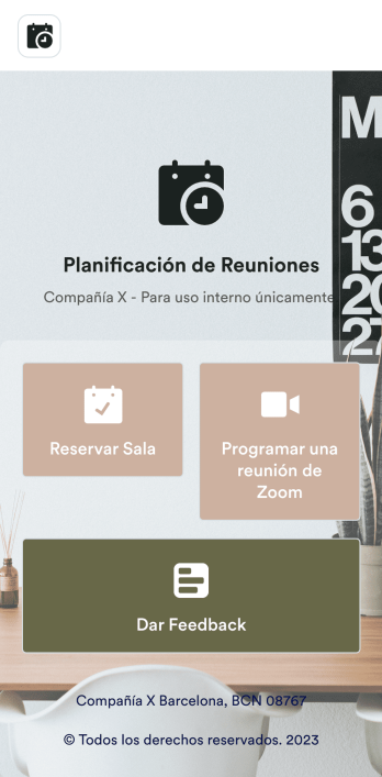 Reservas de Salas de Reuniones App Template