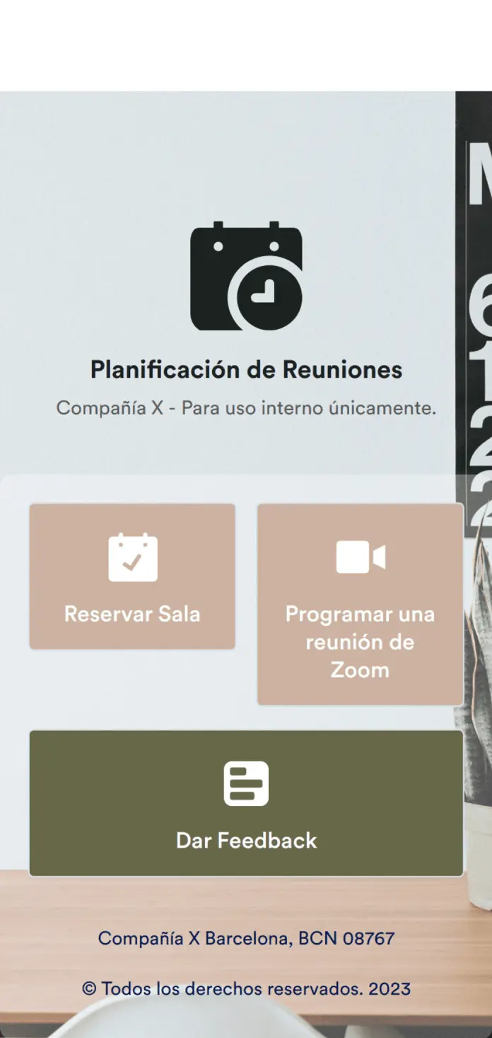 Reservas de Salas de Reuniones App