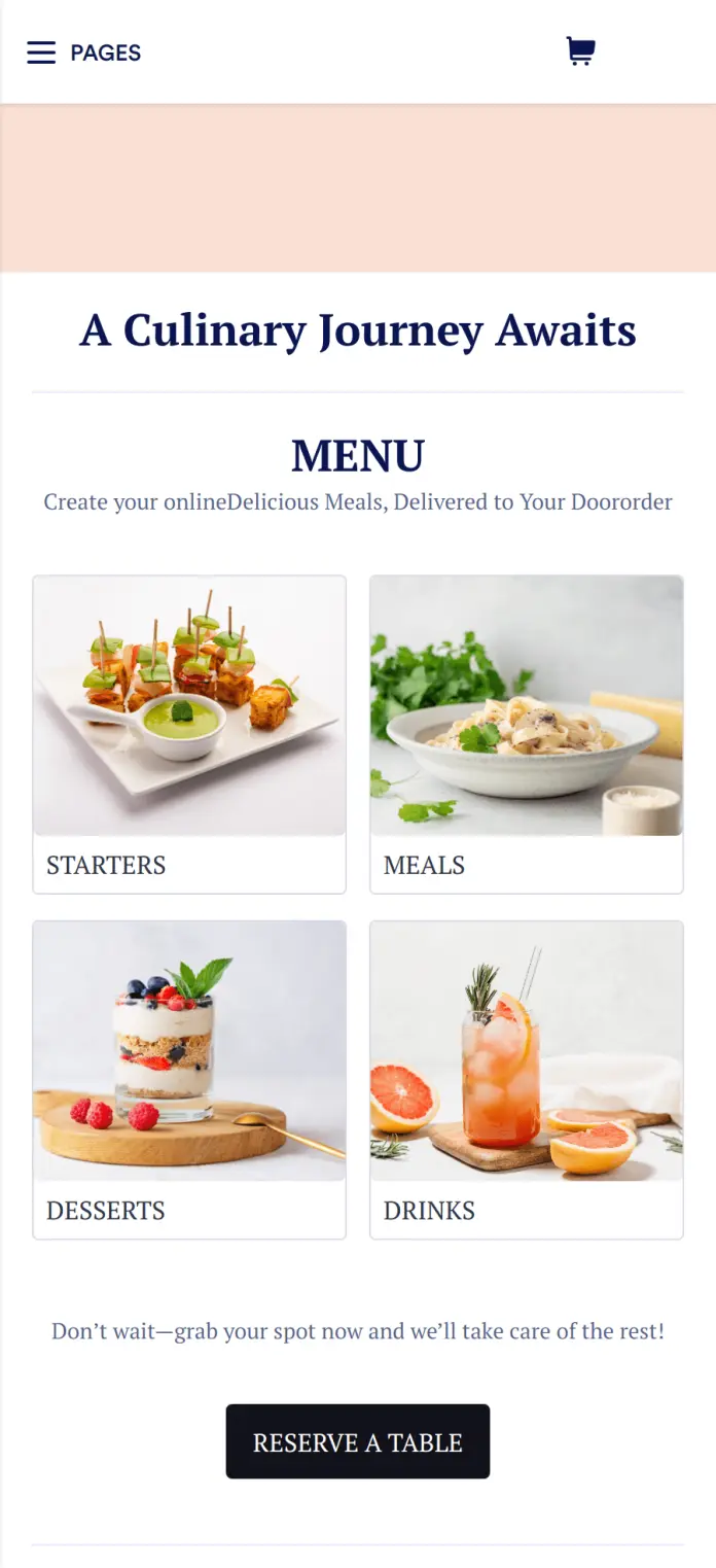 Restaurant Menu App