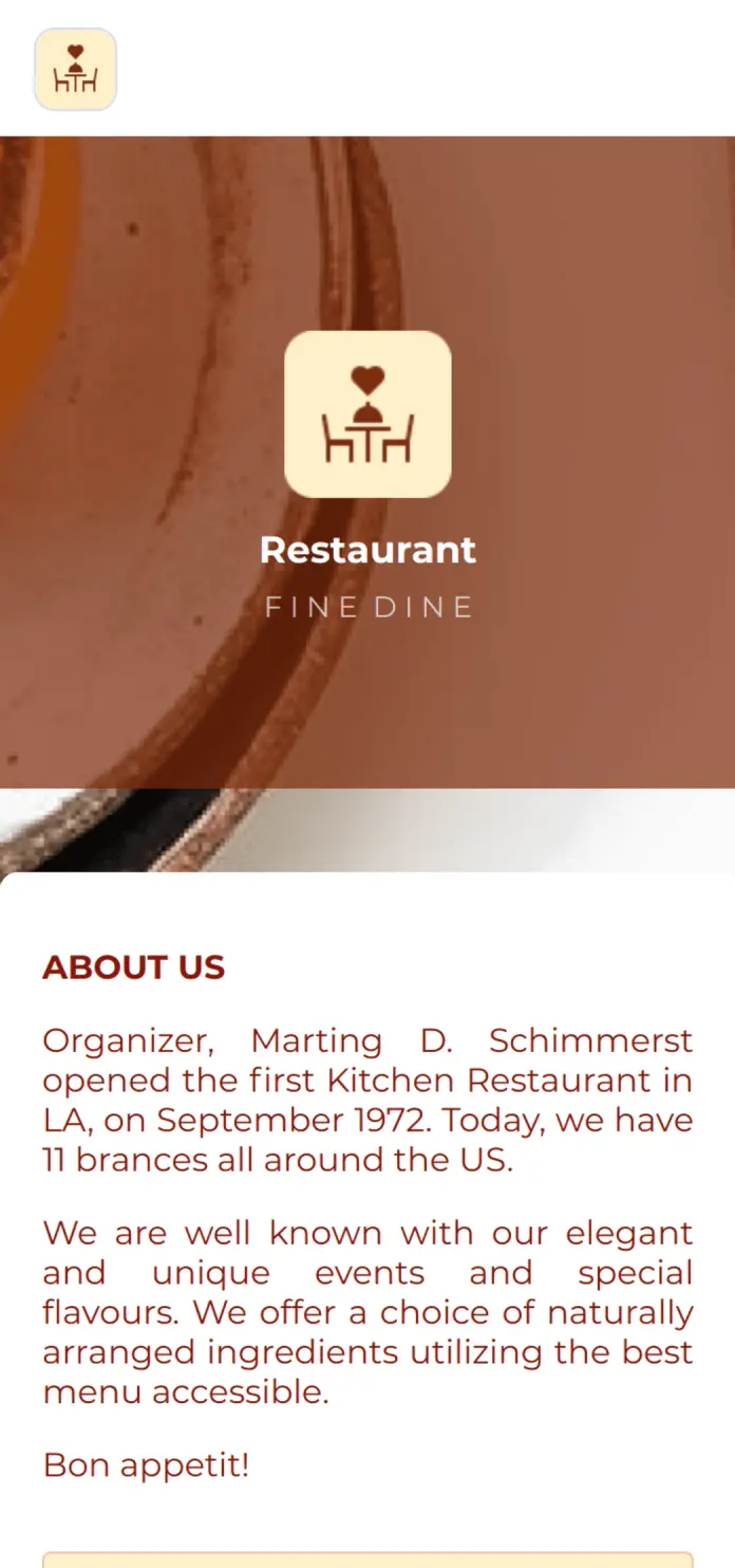 Restaurant Reservation Mobile App