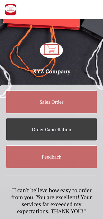 Sales Order App Template