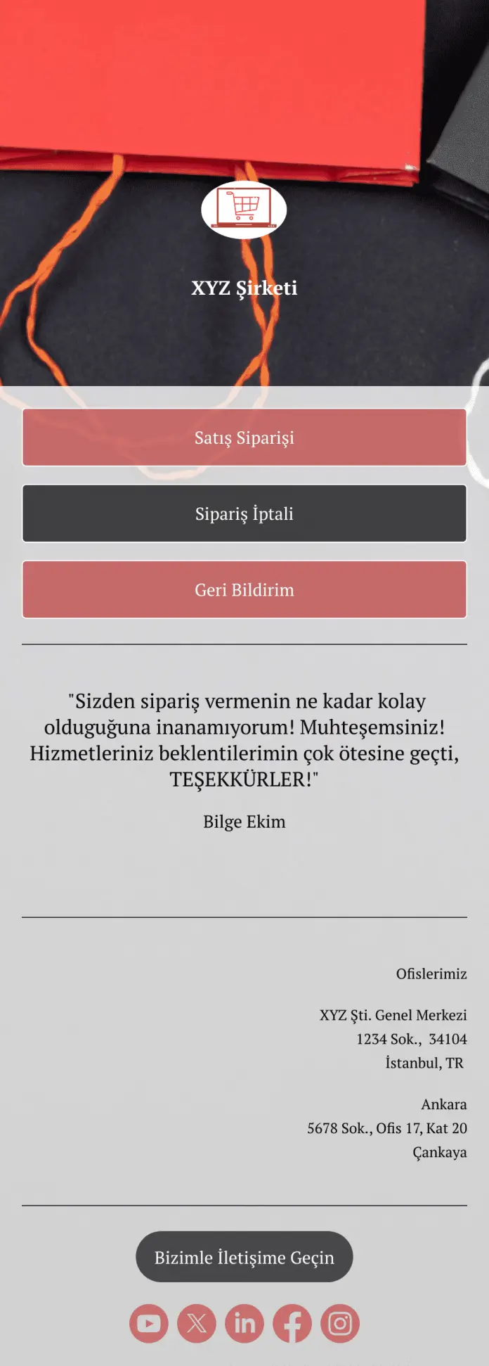 Satış Siparişi Uygulaması