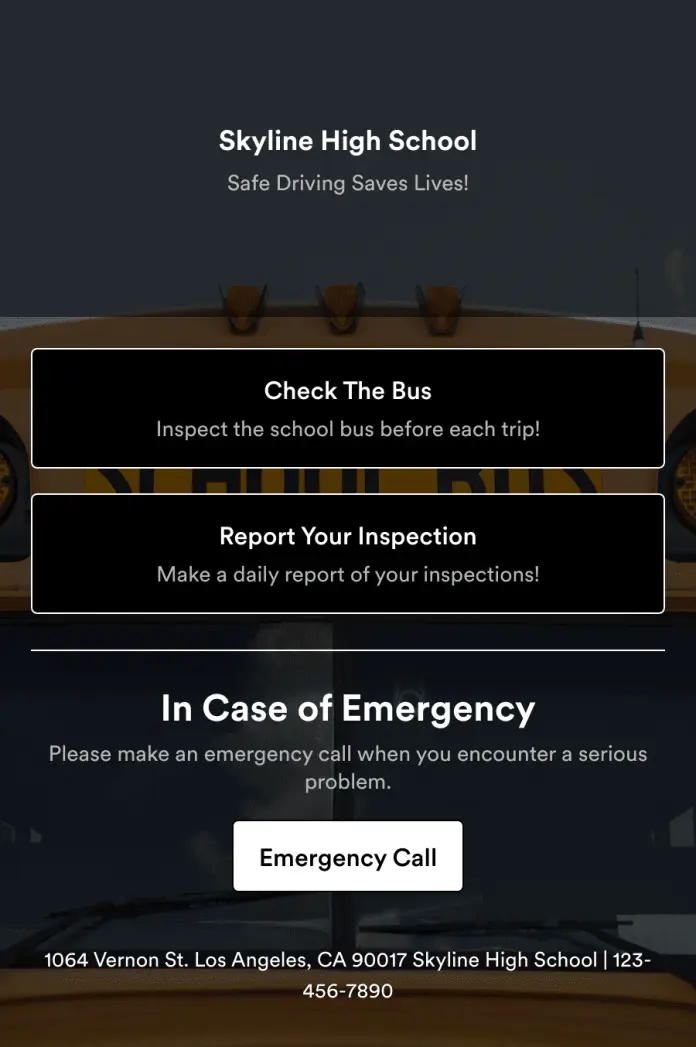 School Bus Inspection Checklist Software