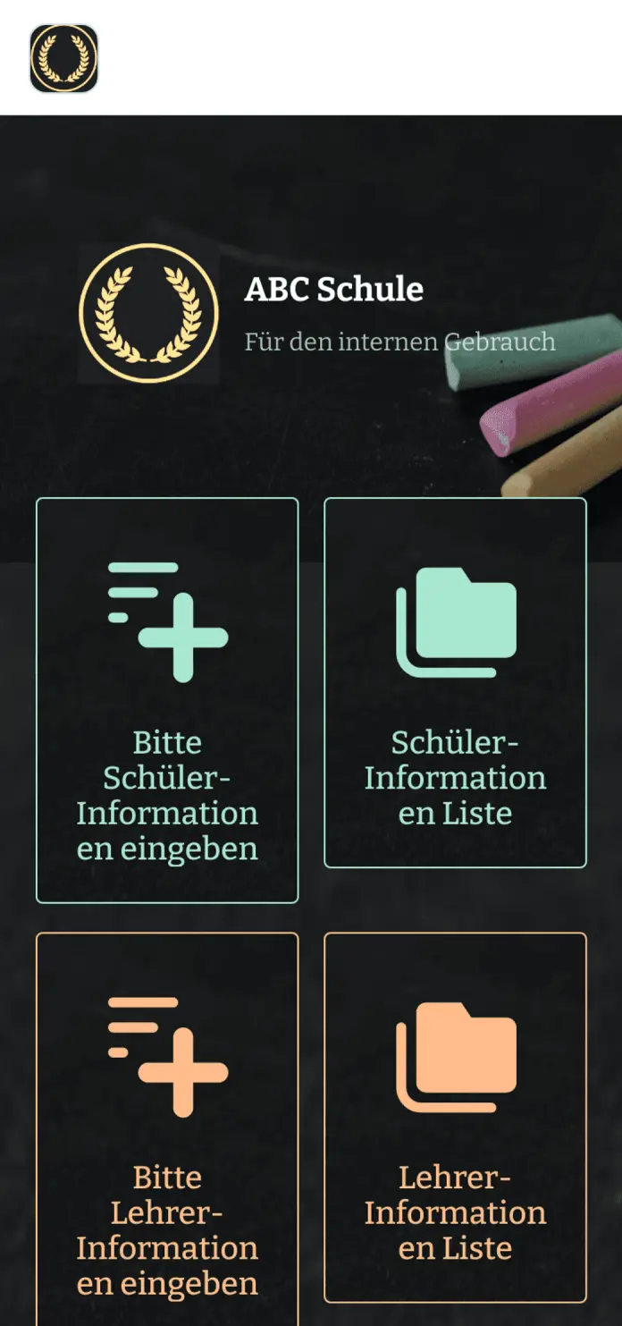 Schulmanagement App