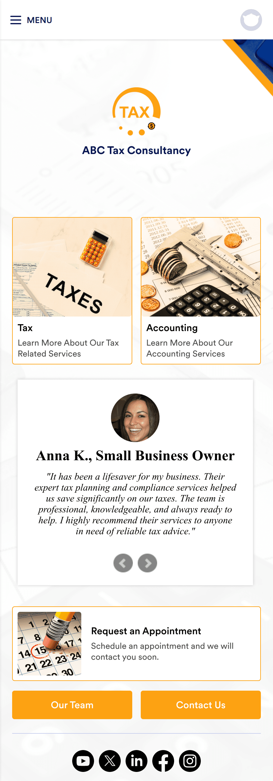 Tax Consultancy App Template | Jotform