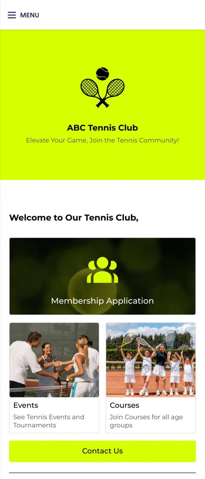 Tennis Club App