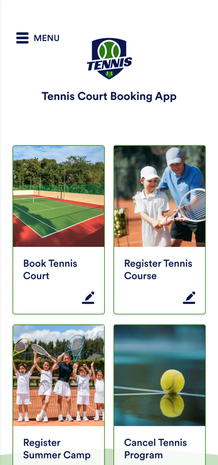 Tennis Court Booking App